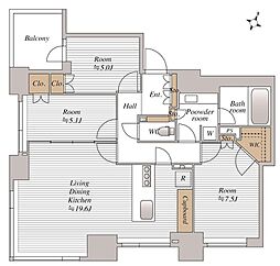 シティタワー九段下 3LDKの間取図画像