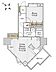 間取り：52.61m2のゆとりある１LDK。2022年一部リフォーム済、収納豊富な住まいです。