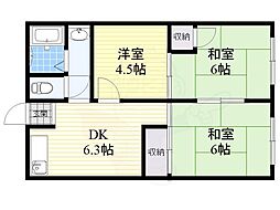 メゾン泉 3DKの間取図画像