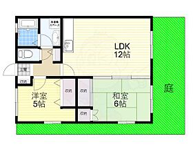 メイプルヒル 103 ｜ 兵庫県宝塚市紅葉ガ丘（賃貸アパート2LDK・1階・52.00㎡） その2