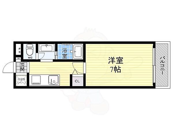 アッシュ宝塚 ｜兵庫県宝塚市山本中２丁目(賃貸マンション1K・2階・24.00㎡)の写真 その2