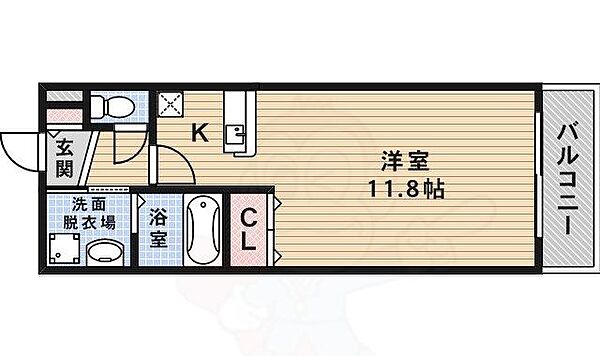 メゾンドグラースN ｜兵庫県宝塚市山本野里２丁目(賃貸マンション1R・2階・30.44㎡)の写真 その2