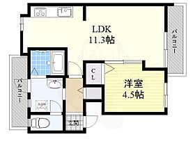 ViewTerrace売布3  ｜ 兵庫県宝塚市売布ガ丘（賃貸マンション1LDK・1階・39.28㎡） その2