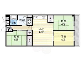 宝塚ビューハイツ  ｜ 兵庫県宝塚市売布４丁目（賃貸マンション3LDK・2階・63.25㎡） その2