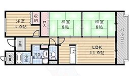 インペリアル樋ノ口 3LDKの間取図画像