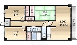 ヴィオレット宝塚 2SDKの間取図画像