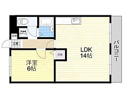ファミーユ宝塚 1LDKの間取図画像