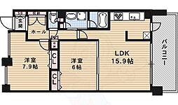 KDX宝塚レジデンス 2LDKの間取図画像