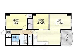 サンクレール 2LDKの間取図画像