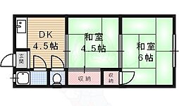 植田文化 2DKの間取図画像