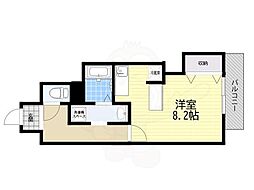 ラ・フォンテ甲東園 1Kの間取図画像