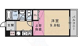 ユニハイム 1Kの間取図画像