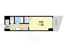 エコロジー宝塚レジデンス 1Kの間取図画像
