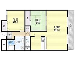 グランディアの杜・北六甲 2LDKの間取図画像