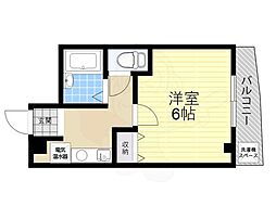 モモ仁川 1Kの間取図画像