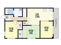 リヴェールシマダ 3LDKの間取図画像