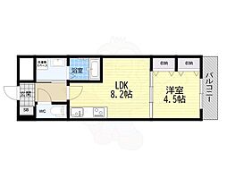 (仮称)山本東3丁目新築アパート 1LDKの間取図画像