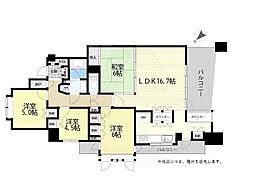 パークスクエア宝塚フォレストタワー 3SLDKの間取図画像