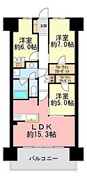 レーベン宇都宮元今泉GRANXE 3LDKの間取図画像