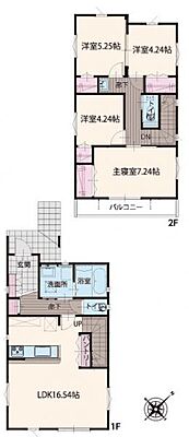 間取り 町田市鶴川4丁目　2号棟