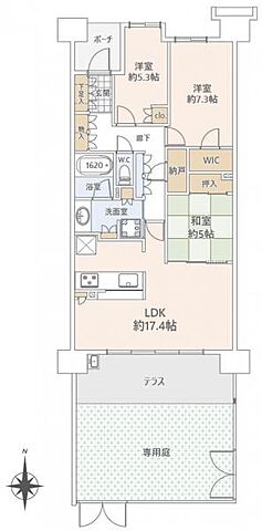 間取り Brillia多摩ニュータウンＥ棟 1階/-