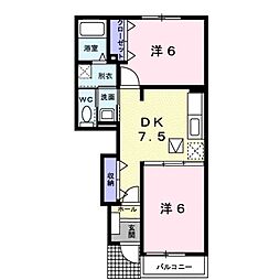 アガパンサス1 2DKの間取図画像