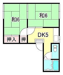 中央ファイブ 2DKの間取図画像