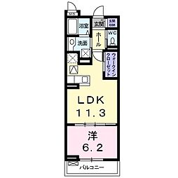 ローレルコート・K 1LDKの間取図画像