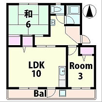 滋賀県甲賀市水口町梅が丘（賃貸マンション2LDK・4階・51.25㎡） その2