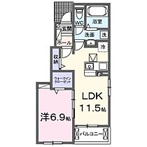 滋賀県湖南市下田（賃貸アパート1LDK・1階・44.17㎡） その2