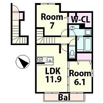 滋賀県甲賀市水口町名坂（賃貸アパート2LDK・2階・63.27㎡） その2