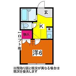 メゾン・ルミナーレ 1Kの間取図画像