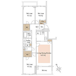 間取図画像 3LDK