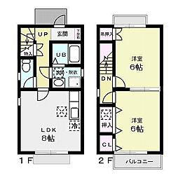 S・K・K桜川ハイツ　伍番館 2階2DKの間取り