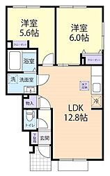26/2/15（仮称）常総市新石下2LDK重層 1階2LDKの間取り