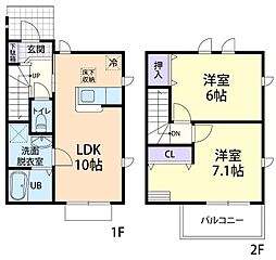 Maison Taira（メゾン　タイラ） 2階2LDKの間取り