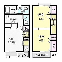 ベルヴェデール 2LDKの間取図画像