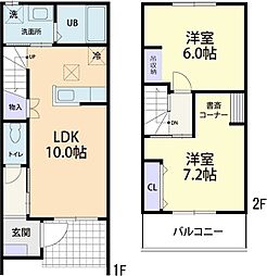 MKハウスA 2LDKの間取図画像