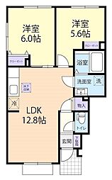 Ortensia(オルテンシア) A 2LDKの間取図画像
