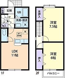 アネックス 2LDKの間取図画像