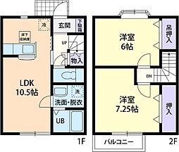 チェリー・ブロッサム 2LDKの間取図画像