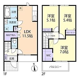 Sky ResidenceII 3LDKの間取図画像