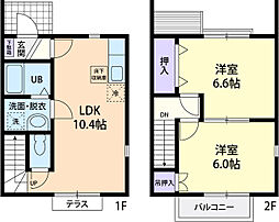 コンフォート1 2LDKの間取図画像