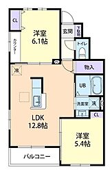 Histoire(イストワール) II 2LDKの間取図画像
