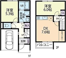 Gentry III番館 2DKの間取図画像