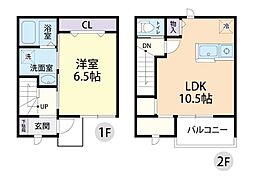 ベルク2 1LDKの間取図画像