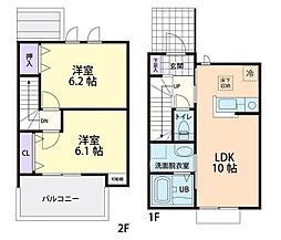 ひこうき雲A 2LDKの間取図画像