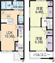 ソレイユ・サクラ 2LDKの間取図画像