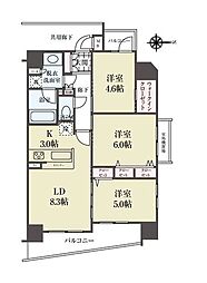 バース亀有 3LDKの間取図画像