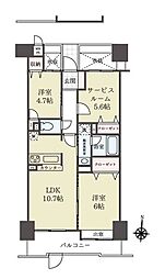 ダイアパレス立石 2SLDKの間取図画像